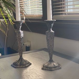 Rogers Silverplate Candle Holders 1633